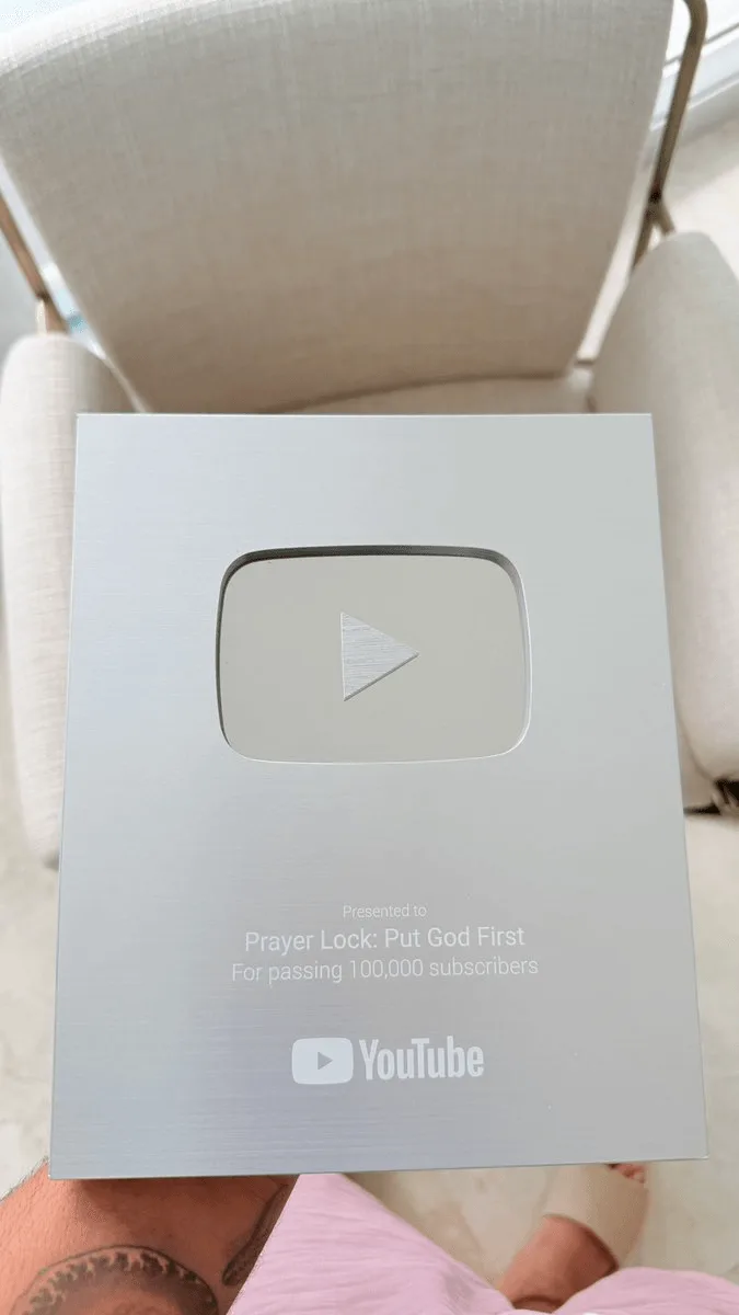 YouTube Silver Play Button award for passing 100,000 subscribers